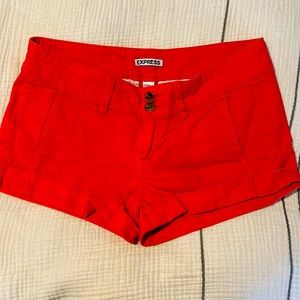 Red express cargo shorts